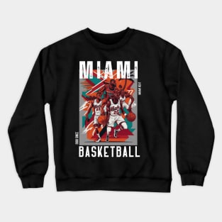 Miami heat basketball  vector graphic design Crewneck Sweatshirt